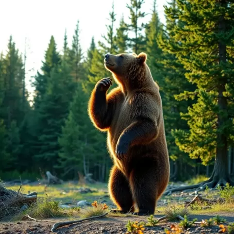 behavioral adaptations of a brown bear