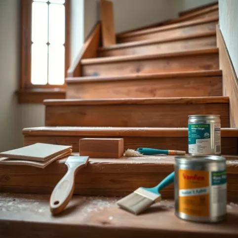 jak wyremontować stare drewniane schody
